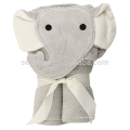 Bath Time Geschenk Kapuzentuch Wrap, grauer Elefant, 100% Frottee Velour Baumwolle, maschinenwaschbar, pflegeleicht, eine große Baby-Dusche